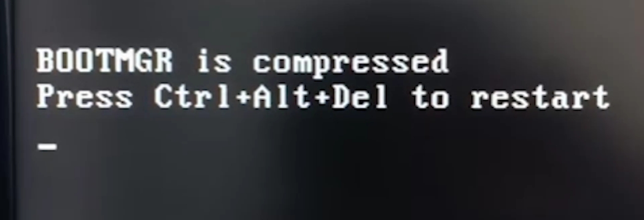 开机时屏幕提示“BOOTMGR is compressed” 开机时屏幕提示“BOOTMGR is compressed”